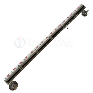 Jauge de niveau à flotteur <span class=keywords><strong>marin</strong></span> avec plaque en verre et vanne <span class=keywords><strong>auto</strong></span>-fermante, approuvée CCS, double lecture directe et par aiguille - Product Image 1