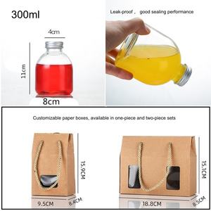 Botella de Vidrio Transparente Personalizada de 250ml, 300ml, 500ml, Tipo Campana, para Vino, Kombucha, Café Frío - Product Image 3