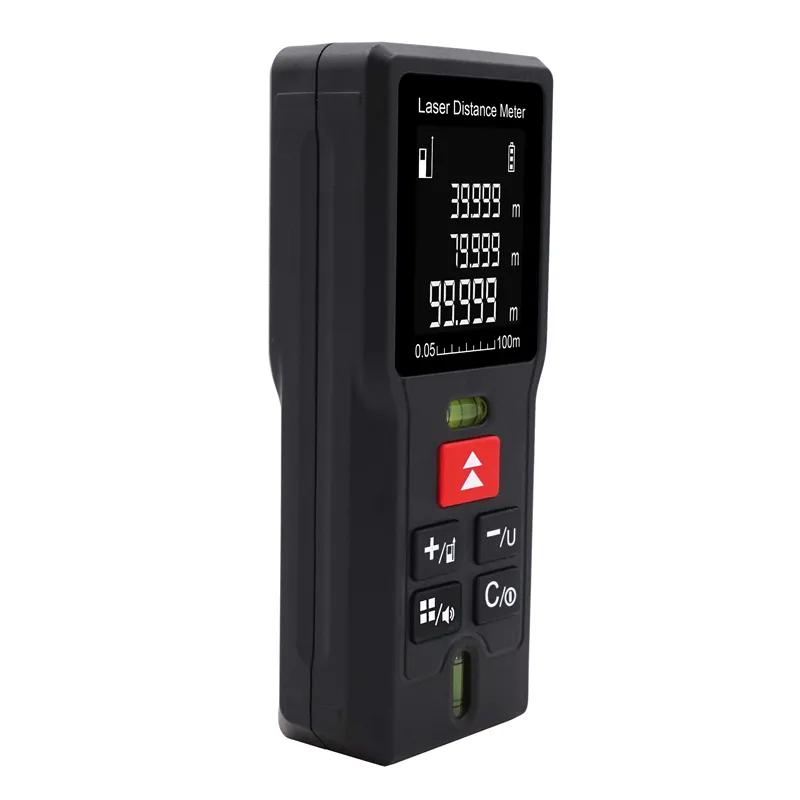 레이저 거리 측정기 100m 휴대용 핸들 디지털 측정 도구 거리 측정기