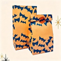 Sacs à bonbons d'Halloween personnalisés en papier kraft, sacs cadeaux en gros, sacs de courses en papier recyclable pour fêtes et événements festifs, vente en gros