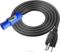 Cable de Alimentación de 3 Pines Tipo B NEMA 5-15P a PowerCON, 20A, Conector de Entrada PowerCon de 3 Pines para Pantalla LED de Iluminación de Escenario