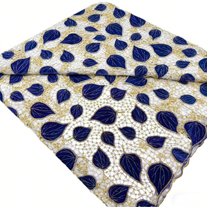 Nouvelle dentelle florale en velours écologique pour mariage africain, 100 % polyester, <span class=keywords><strong>tulle</strong></span> - Product Image 3