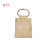 Porte-clés en cuir RFID 13,56 MHz avec impression de logo, puce NFC pour l'adhésion aux hôtels et autres applications