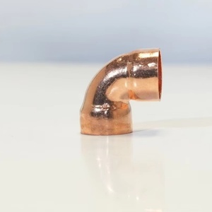 High-Quality Red <b>Copper</b> Welded <b>Copper</b> Pipe Flared Thickened Fitting - 90-Degree Elbow - Product Image 2
