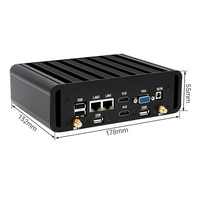 Mini PC Industrial Sin Ventilador Más Barato de Fábrica, Intel Core I5-7200U, 16+256GB SSD, Windows/Linux, Computadora Industrial Resistente