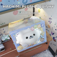 Hachimi Plush Moist Finger Suction Slow Rising Squishy Toy Limp Floppy Food Stress Relief Squeeze Fidget Cake Large Seal Unisex