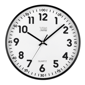 Yes Time Wall <b>Clock</b> 30cm Black Quartz Silent Movement - Product Image 2