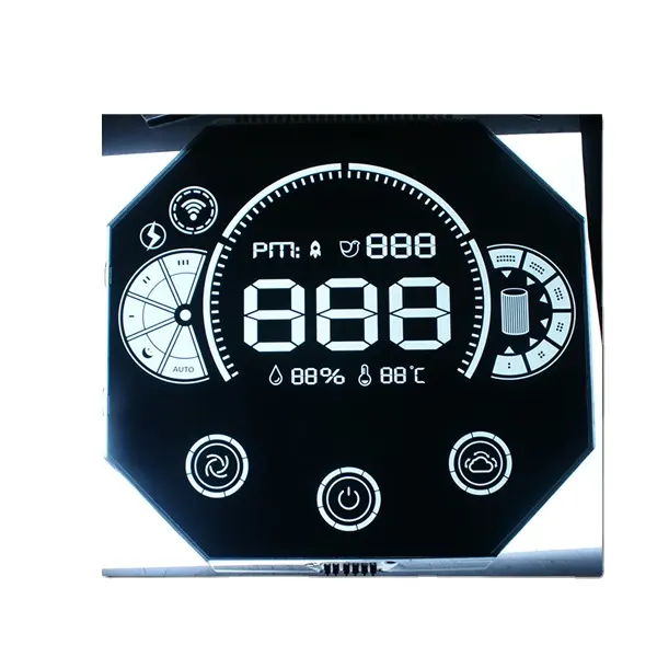Liyuan مخصصة مرنة جولة شاشة LCD مع شكل خاص