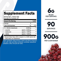 Poudre d'acides aminés BCAA personnalisée en gros Poudre de pré-entraînement énergétique BCAA pour la récupération musculaire Croissance maigre et endurance