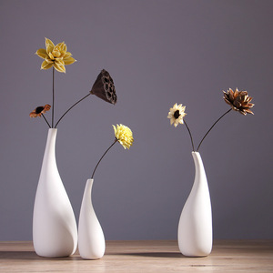<span class=keywords><strong>Vaso</strong></span> di ceramica minimalista stile nordico <span class=keywords><strong>bianco</strong></span> smaltato cotto titolare di fiori secchi per il produttore all'ingrosso di decorazioni per la casa - Product Image 4