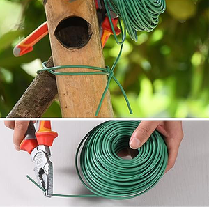 SRX-stile moderno in metallo rivestito in ferro zincato filo di acciaio Pre-taglio pianta torsione cravatta per <span class=keywords><strong>giardino</strong></span> PVC PE erba semina - Product Image 6