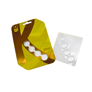 Tùy chỉnh 15mg nhai máy tính bảng trong suốt cửa sổ hiển thị hộp in nổi 7-Oh nhai máy tính bảng bao bì hương vị khác nhau - Product Image 4