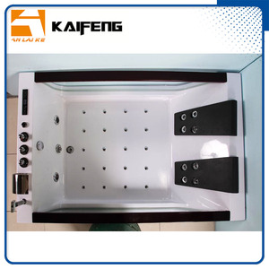 Avrupa tarzı kapalı Modern akıllı çift Whirlpool küvet KF-626 beyaz dikdörtgen hidro masaj banyo iki kişi ile şelale - Product Image 2