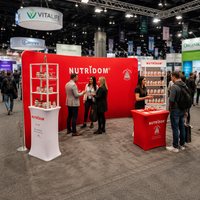 Stand d'exposition personnalisé 10x20 pieds, léger, sans outil, en tissu tendu, avec tables, pour événements, agences de marketing et salons professionnels