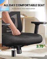 Chaise de bureau ergonomique de direction avec appui-tête réglable, accoudoirs, soutien lombaire rembourré, pivotante, rafraîchissante, en maille moderne, empilable