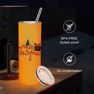 Gobelet mince de sublimation d'acier inoxydable de 20oz blanc lueur dans la peinture lumineuse foncée tasses droites <span class=keywords><strong>Bittle</strong></span> de l'eau - Product Image 6
