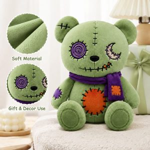 ตุ๊กตาหมีซอมบี้ฮาโลวีนแบบกำหนดเอง OEM ODM - ตุ๊กตาสัตว์น่ากลัวขายส่งสำหรับโปรโมชั่นวันหยุด ขั้นต่ำในการสั่งซื้อน้อย - Product Image 4