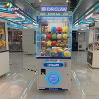 Machine d'arcade à grue à monnayeur avec accepteur de jetons/billets, système de pointage (POS) et NFC, pour animaux en peluche et attrape-prix