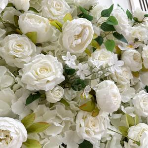 Superbe mur de fleurs artificielles enroulable avec verdure pour la décoration de cabine photo d'événements de mariage - Product Image 3