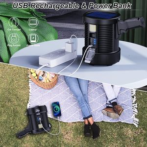 Led searchlight mạnh mẽ, cao lumens Spotlight 6 chế độ với COB ánh sáng và tấm pin mặt trời cho câu cá chèo thuyền cắm trại - Product Image 6