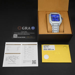 Nuevo y Elegante Reloj de Hip Hop con Incrustaciones de Diamantes de Imitación Color D VVS, Reloj de Joyería Automático que Pasa la Prueba del Diamante - Product Image 6