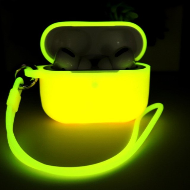 Good Quality Wireless Charging Night Light Glowing Fluorescent Neon Case for AirPods 4/3/2/1 Silicone Case for Airpods Pro 2
