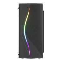 Boîtier ATX de jeu personnalisé, tour moyenne, en matériau SPCC, avec ports USB 3.0/USB 1.0 et audio HD