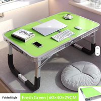 Bureau de lit pliable - Cadre compact en alliage d'aluminium - Conception aérée - Table d'étude essentielle pour étudiants en dortoir