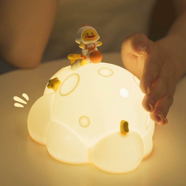 FAMILY Cute Animal Silicone Night Light Sensor Bedside Lamp Birthday Gift For Baby Kids Bedroom