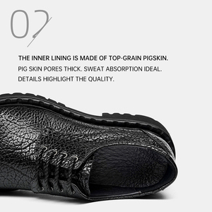 OEM Custom Fashion Soft Leisure Cowhide Business <b>Shoes</b> Men's Flats Lace-up Animal Prints Toe <b>Height</b> <b>Increasing</b> Wedding Formal - Product Image 3