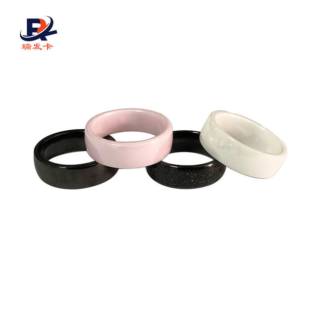 Ceramic Material UID Changeable 1K NFC Ring, 13.56MHz RFID Jewelry Rings