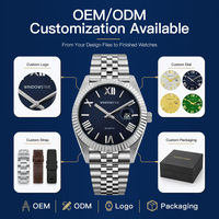 Jam Tangan Pasangan Klasik Perak Biru Quartz Stainless Steel Tanggal Dial Sederhana Penunjuk Mewah Fashion Jam Tangan Sepasang
