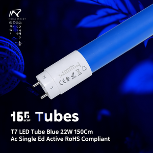 Tubo LED T8 Blu 22W 150Cm AC Monolaterale Attivo Conforme RoHS - Product Image 3
