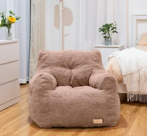 Bean Bag Sofa Chair with Armrests Bean Bag Couch Stuffed High-Density Foam Lazy Sofa Comfy Chair Use in Livingroom Bedroom