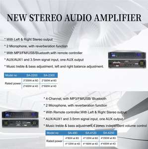 MP3/FM/USB/ 4 canales Bluetooth Estéreo DJ KTV música mezclador amplificado amplificador profesional - Product Image 3