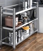 Étagère de Rangement Modulaire Multifonctionnelle sur Pied en Acier Inoxydable pour Cuisine, Support à Plantes et Fleurs - Utilisation Intérieure/Extérieure