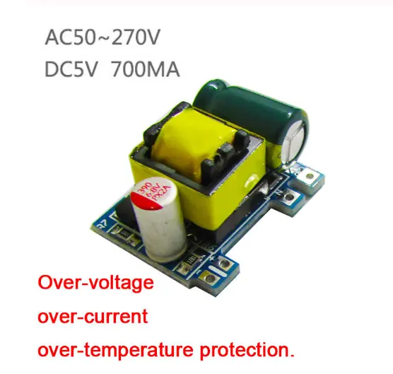 Mini convertidor de AC-DC 110V 120V 220V 230V a 5V 3,5 W 700MA placa aislada módulo de fuente de alimentación conmutada