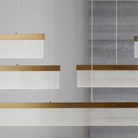 Suspension linéaire nordique, design moderne, luminaire de luxe en métal pour salle à manger, îlot de cuisine, bar, lustre
