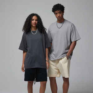 Camiseta Lisa de Algodón 100% Grueso con Logotipo Personalizado, Camiseta Unisex con Estampado Personalizado, Camiseta Extra Grande para Hombre - Product Image 3