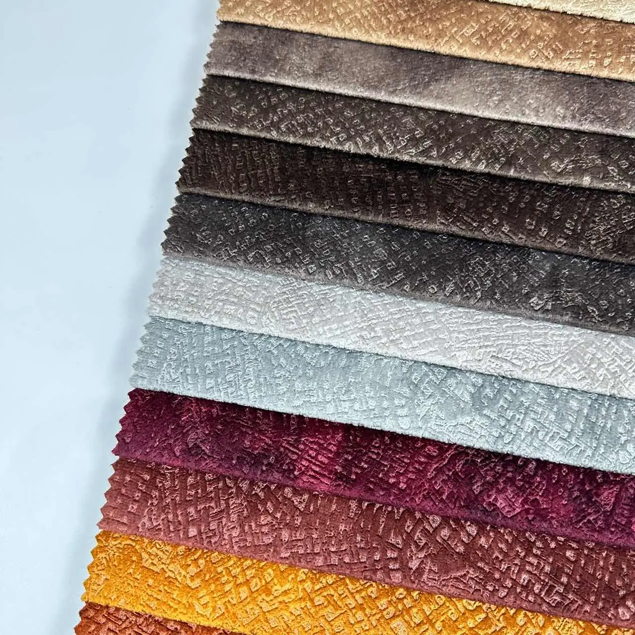 Emboss Bronzed Polyester Upholstery Holland Velvet Fabric Printed Velvet Fabric For Sofa