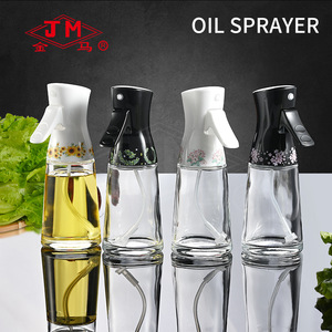 Rociador de aceite Jm serie Jm16, botella de vidrio con diseño floral para dispensar aceite de oliva en la cocina, reutilizable - Product Image 3