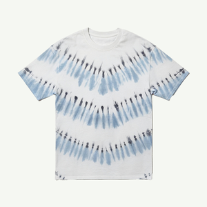 T-shirt pour homme en coton 100% tricoté, 180g, respirant, écologique, à motifs géométriques tie-dye, coupe décontractée, personnalisable - Product Image 3