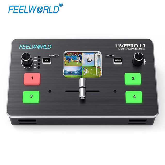 LIVEPRO L1 V1 4 Channel Multi-Cameras Mixer Switcher With USB Video Capture Live Stream to OBS Zoom