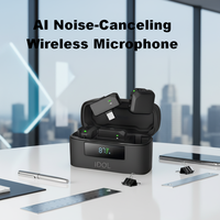 Micrófono Lavalier Inalámbrico D18, Mini Micrófono Portátil con Reducción de Ruido para Grabación de Audio y Video para Teléfono con Caja de Carga