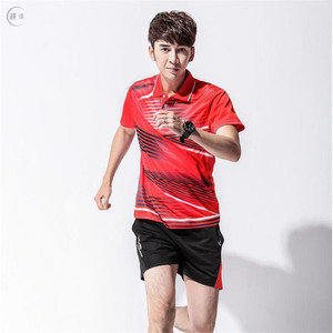 Completo da Badminton: giacca sportiva con bavero e Tshirt ad asciugatura rapida abbinata per entrambi i sessi - Product Image 1