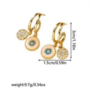 Pendientes de Plata S925 con Aguja de Plata, Estilo Retro Francés de Lujo, con Circonitas Delicadas, Joyería de Acero Inoxidable con Efecto de Sonido de Explosión al Moverse - Product Image 3