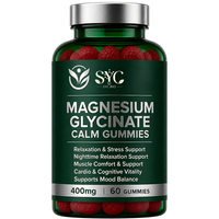 Suplemen Permen Kunyah SYC BIO Magnesium Glycinate untuk Kesehatan & Vitalitas Sehari-hari, 60 Permen Kunyah Bebas Gula, OEM Label Pribadi