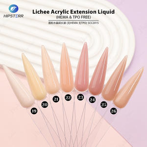 Gel constructor de uñas acrílico sin HEMA ni TPO, aplicable con pincel, color nude, líquido acrílico Crystal Lichee para extensión de uñas, venta al por mayor a granel - Product Image 5