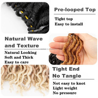 Extensions de cheveux synthétiques au Crochet, doux, gitane, ombré, 18 pouces, déesse, Locs, Fiber, Faux Locs, tresses africaines, pour femmes noires