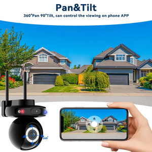 Cámara de Seguridad Inalámbrica PTZ 4K 5MP con Tarjeta SIM 2.4G/5G LTE, Sensor CMOS, Visión Nocturna, Impermeable, Alarma de Movimiento para Seguridad del Hogar - Product Image 3